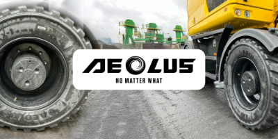 Aeolus marknadsför ett komplett sortiment av däck för mobila grävmaskiner